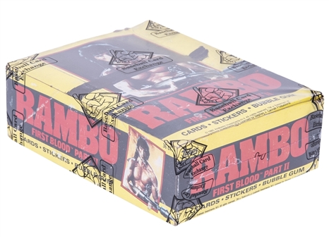 1985 Topps Rambo Unopened Wax Box (36 Packs) - BBCE Certified